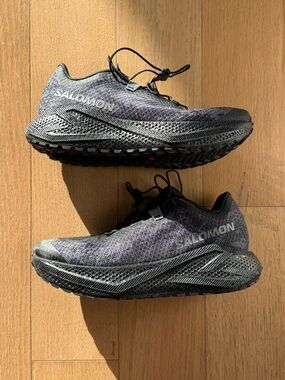 Salomon AERO GLIDE 4 GRVL Hybrid Road and Trail shoes Black / Asphalt Size US 9